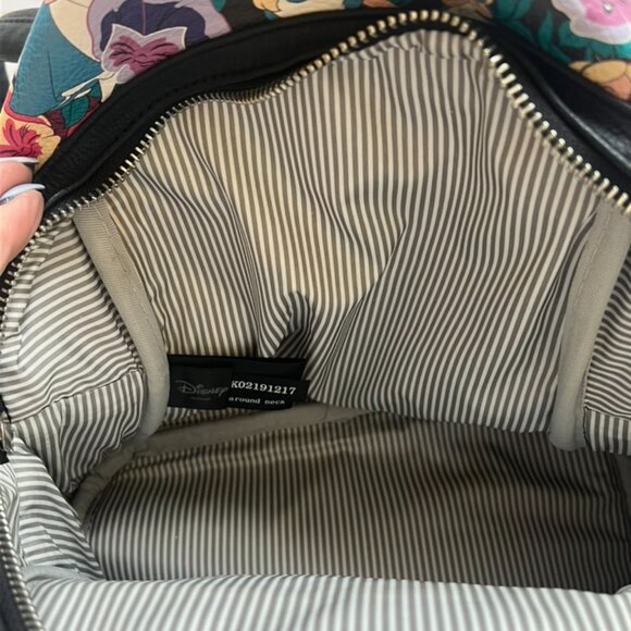 Loungefly Alice in Wonderland Wild Flowers Mini Backpack Pre-Owned W/Heart Logo - Picture 7 of 15